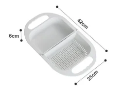 The Culinary Kit Küche & Esszimmer-Zusammenklappbarer Abtropfkorb für Obst und Gemüse – Küchensieb