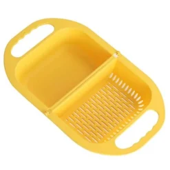 Deco Küche & Esszimmer-Zusammenklappbarer Abtropfkorb zum Waschen von Obst und Gemüse – platzsparendes Küchenutensil