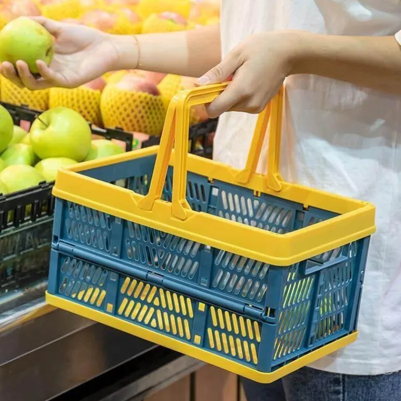 The Decor Haven Küche & Esszimmer|Gadgets Für Zuhause-Zusammenklappbarer Einkaufskorb – Faltbare Tragetasche für einfaches Tragen