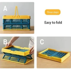 The Decor Haven Küche & Esszimmer|Gadgets Für Zuhause-Zusammenklappbarer Einkaufskorb – Faltbare Tragetasche für einfaches Tragen