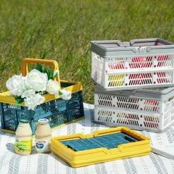 The Decor Haven Küche & Esszimmer|Gadgets Für Zuhause-Zusammenklappbarer Einkaufskorb – Faltbare Tragetasche für einfaches Tragen