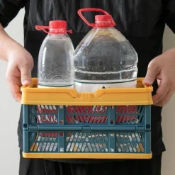 The Decor Haven Küche & Esszimmer|Gadgets Für Zuhause-Zusammenklappbarer Einkaufskorb – Faltbare Tragetasche für einfaches Tragen