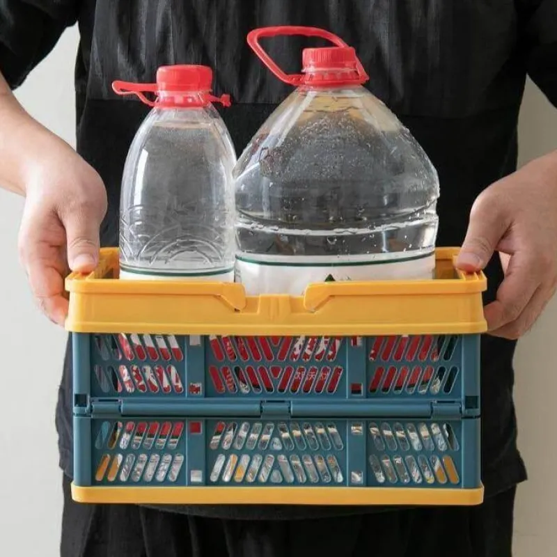 The Decor Haven Küche & Esszimmer|Gadgets Für Zuhause-Zusammenklappbarer Einkaufskorb – Faltbare Tragetasche für einfaches Tragen