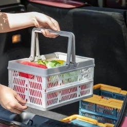 The Decor Haven Küche & Esszimmer|Gadgets Für Zuhause-Zusammenklappbarer Einkaufskorb – Faltbare Tragetasche für einfaches Tragen