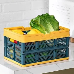 The Decor Haven Küche & Esszimmer|Gadgets Für Zuhause-Zusammenklappbarer Einkaufskorb – Faltbare Tragetasche für einfaches Tragen