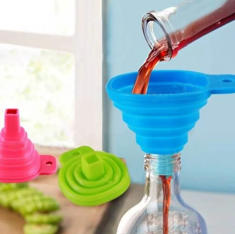 The Decor Haven Küche & Esszimmer-Zusammenklappbarer Trichterbehälter – Praktisches faltbares Küchenwerkzeug