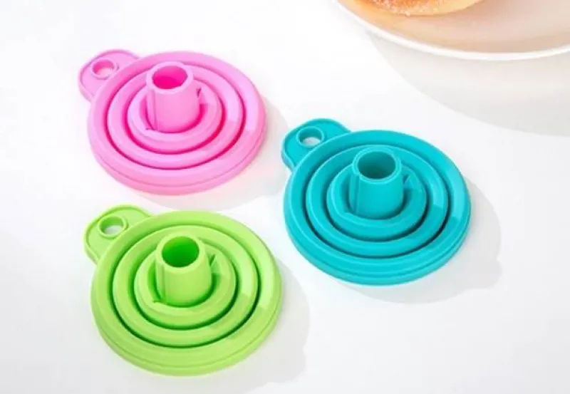 The Decor Haven Küche & Esszimmer-Zusammenklappbarer Trichterbehälter – Praktisches faltbares Küchenwerkzeug