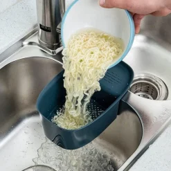 The Culinary Kit Küche & Esszimmer-Zusammenklappbares Küchenspülensieb – Abflusskorb zum Auffangen von Essensresten